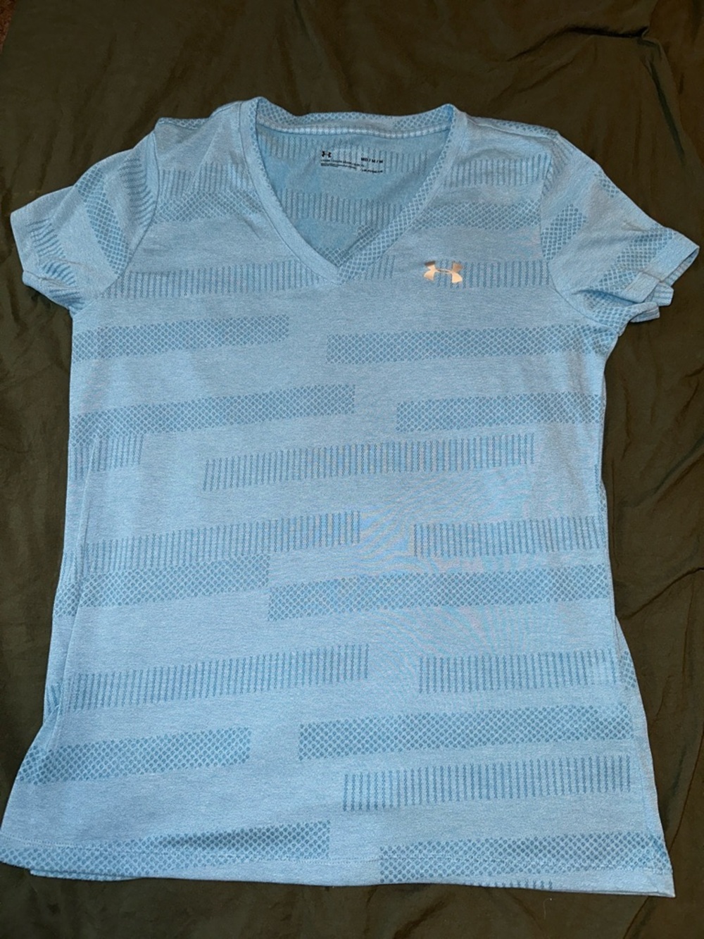 Under Armour Women’s Sky Blue V-Neck Short Sleeve Performance Tee